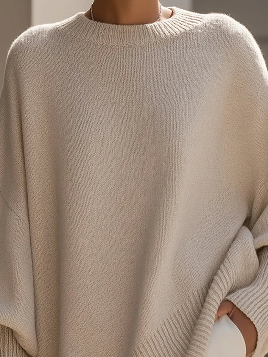 Addison | Women’s Oversized Batwing Sleeve Knit Sweater Luvy Boutique