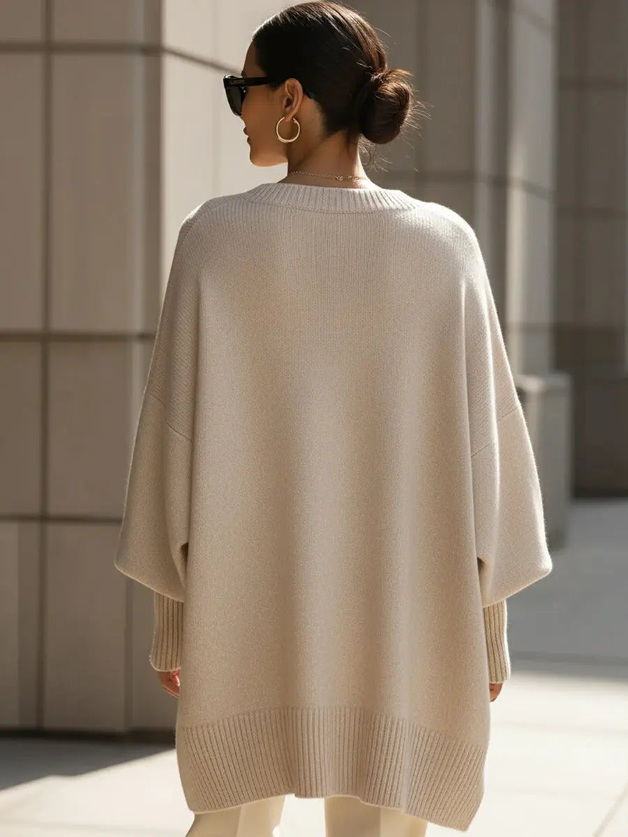 Addison | Women’s Oversized Batwing Sleeve Knit Sweater Luvy Boutique