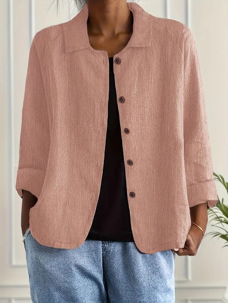 Claire | Women’s Button Front Casual Jacket Luvy Boutique