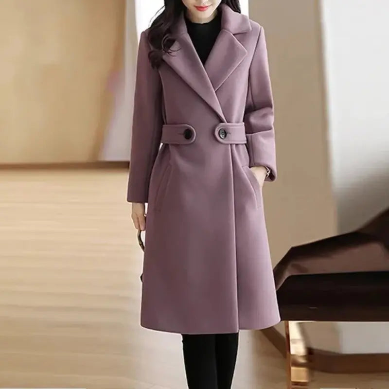 Talia | The Belted Elegance Coat Luvy Boutique