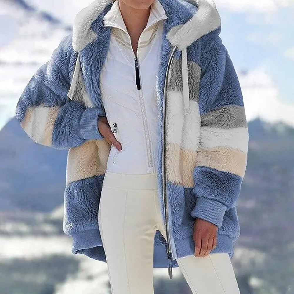 KAREN | Fluffy Warm Oversized Hoodie Coat Luvy Boutique