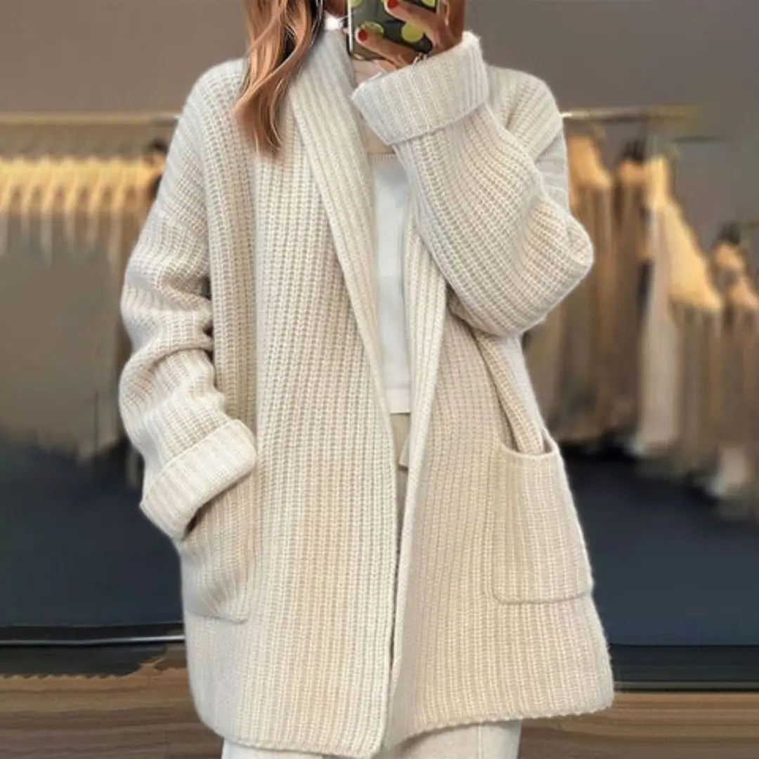 Bella | Women Open Front Pocket Cardigan Sweater Luvy Boutique