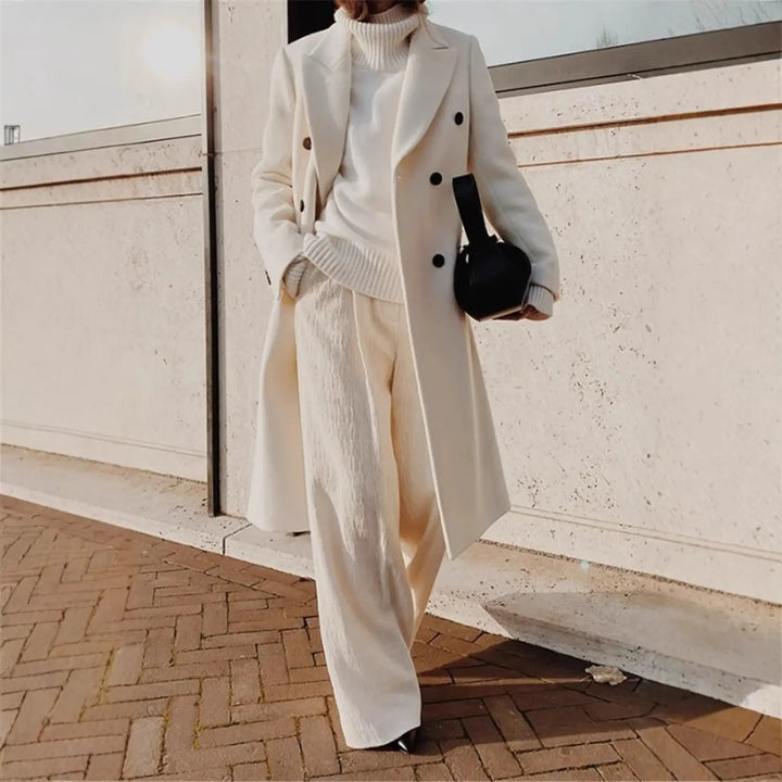 Hain | Women's Double-Breasted Long Trench Coat | Winter Luvy Boutique