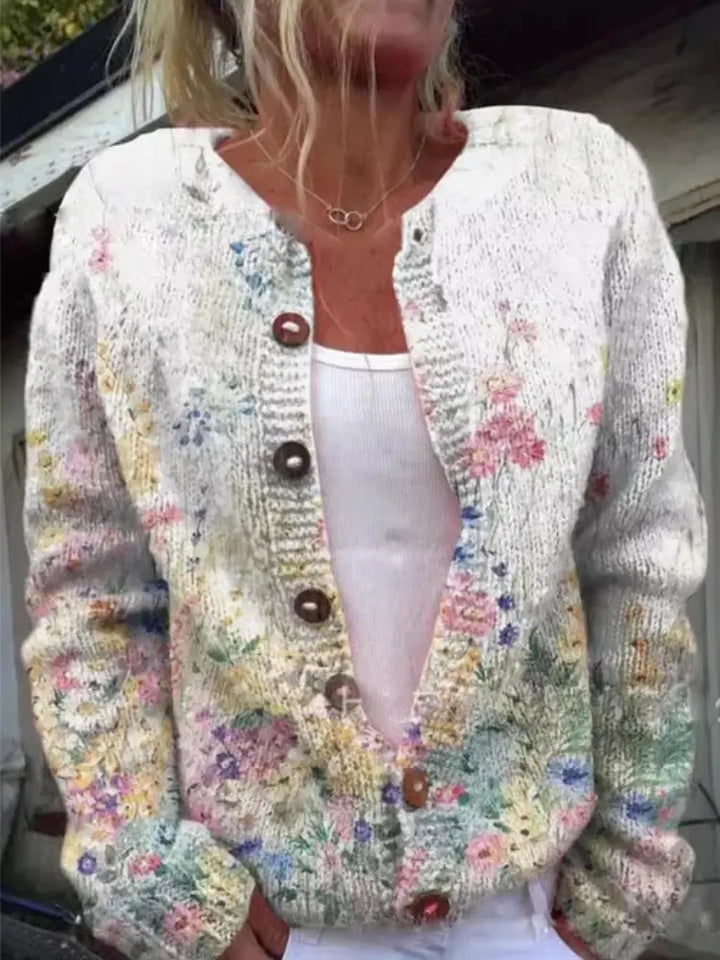 LILA | Floral Pattern Cardigan Luvy Boutique