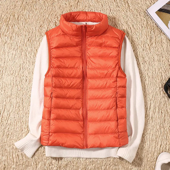 Isa Waterproof Vest with White Duck Down Luvy Boutique