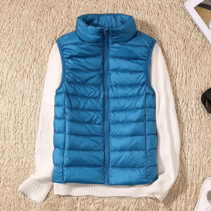 Isa Waterproof Vest with White Duck Down Luvy Boutique