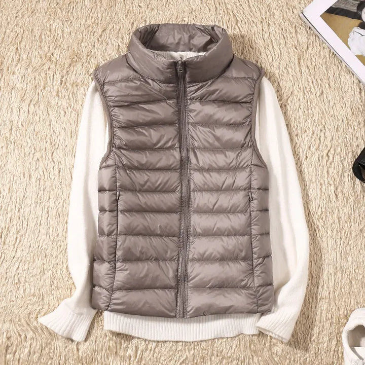 Isa Waterproof Vest with White Duck Down Luvy Boutique