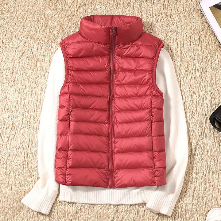 Isa Waterproof Vest with White Duck Down Luvy Boutique