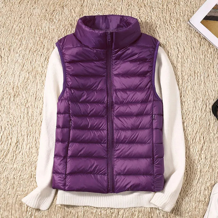 Isa Waterproof Vest with White Duck Down Luvy Boutique