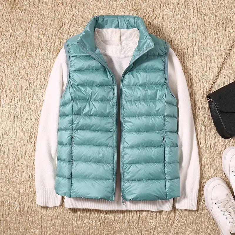 Isa Waterproof Vest with White Duck Down Luvy Boutique