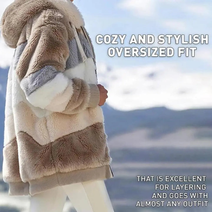 KAREN | Fluffy Warm Oversized Hoodie Coat Luvy Boutique