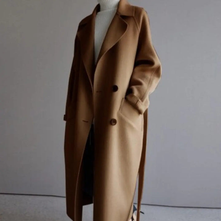 Nadjain | Women's Warm Trench Coat | Long Sleeve Luvy Boutique