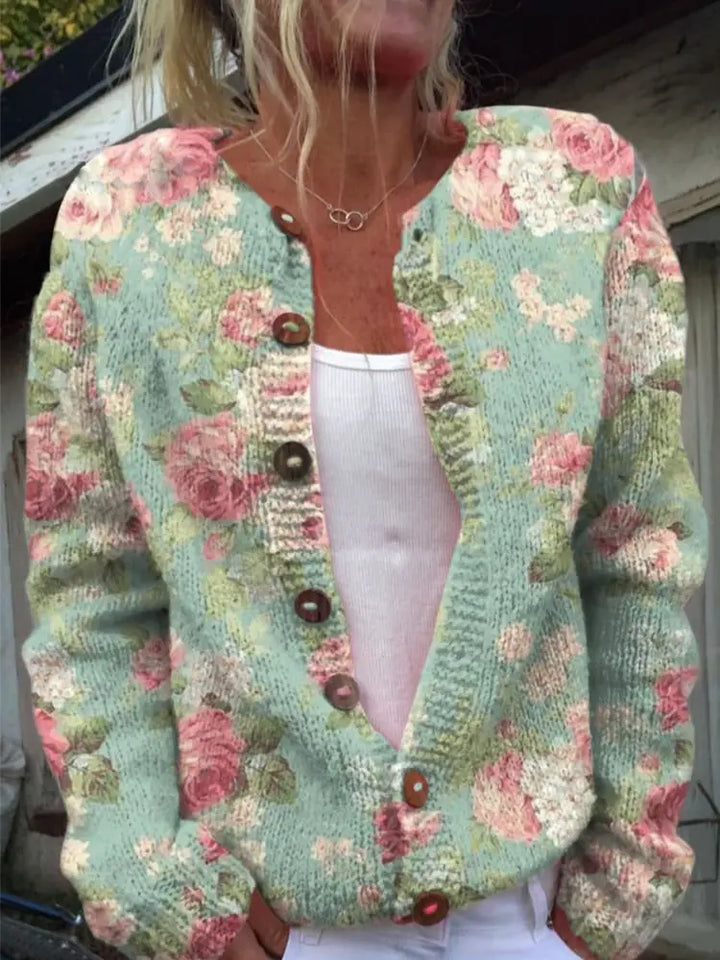 LILA | Floral Pattern Cardigan Luvy Boutique
