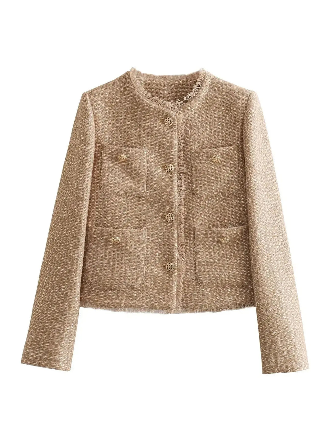 Malia | Stylish Tweed Cropped Jacket Luvy Boutique