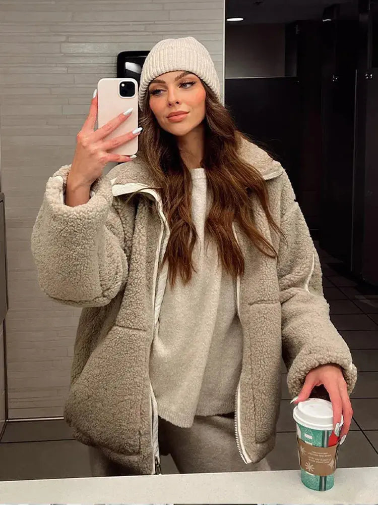 ANGELINA | Teddy Fleece Jacket Luvy Boutique