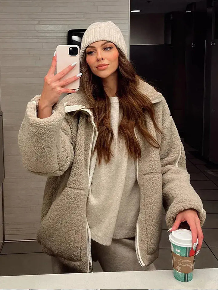 ANGELINA | Teddy Fleece Jacket Luvy Boutique