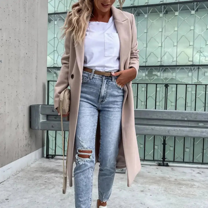 Nella | Women's Stylish Trench Coat | Long Luvy Boutique