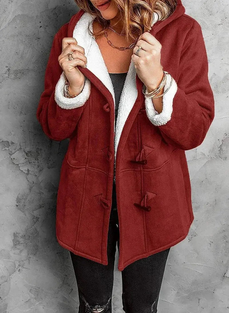 Amelia | Fleece-Lined Hooded Coat Luvy Boutique