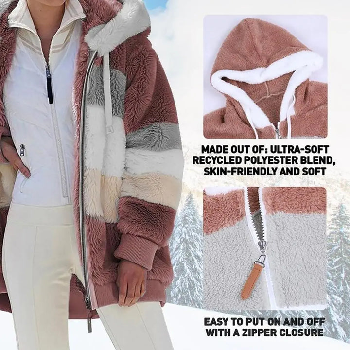 KAREN | Fluffy Warm Oversized Hoodie Coat Luvy Boutique