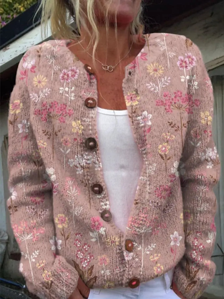 LILA | Floral Pattern Cardigan Luvy Boutique
