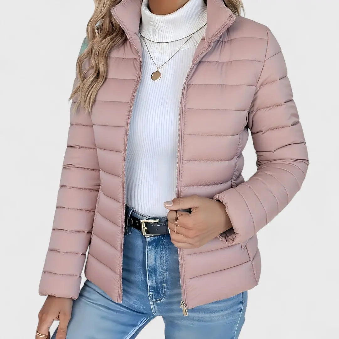 Ashley | Women Quilted Zip Front Puffer Jacket Luvy Boutique