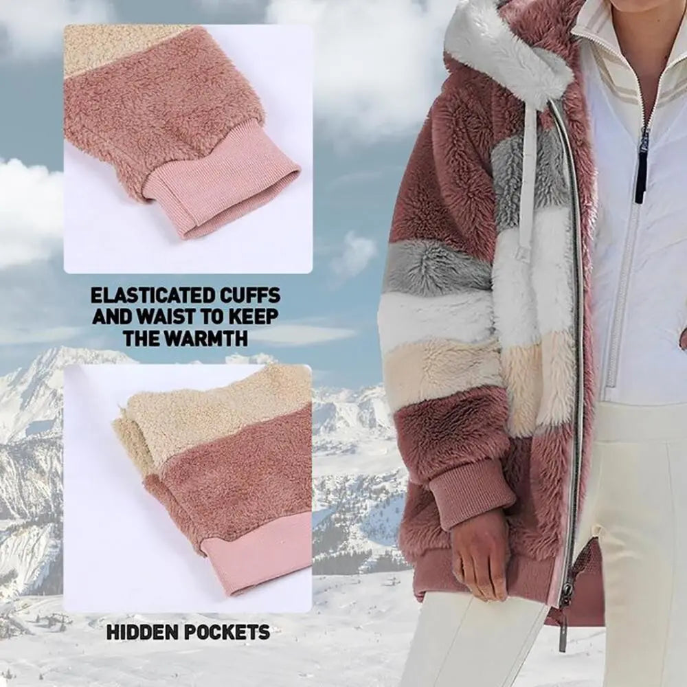 KAREN | Fluffy Warm Oversized Hoodie Coat Luvy Boutique