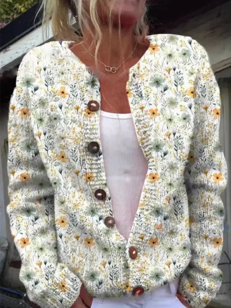 LILA | Floral Pattern Cardigan Luvy Boutique