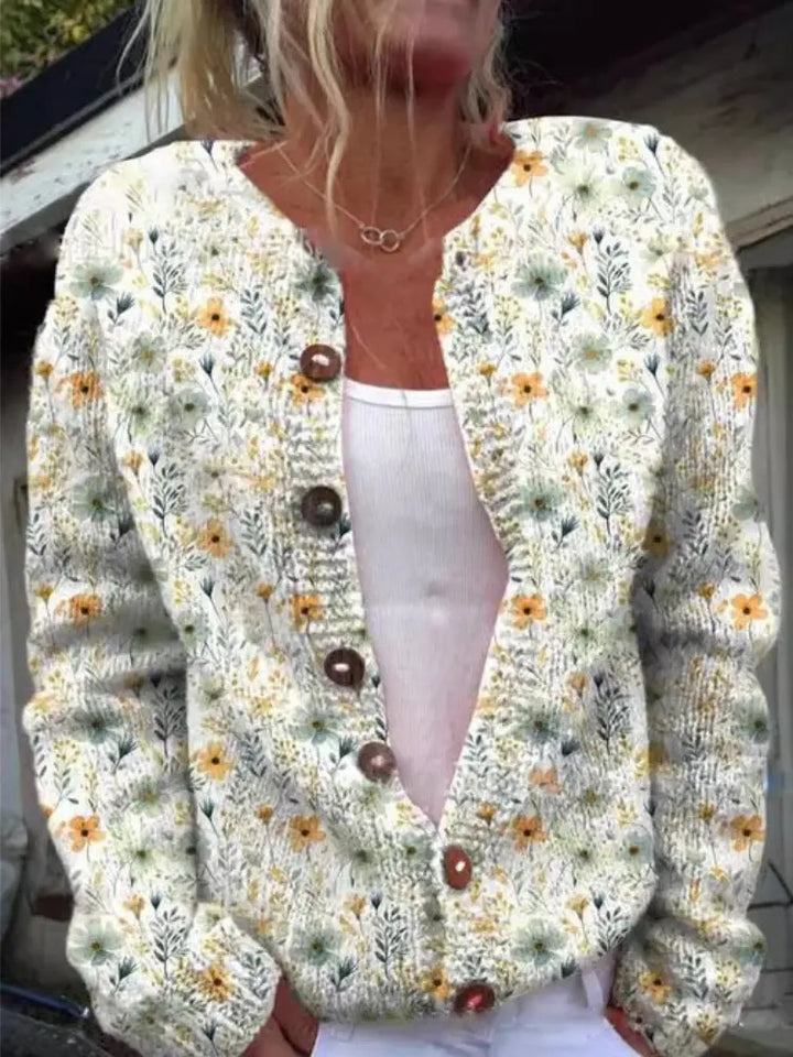 LILA | Floral Pattern Cardigan Luvy Boutique