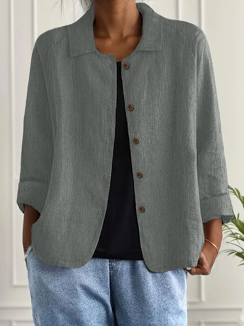 Claire | Women’s Button Front Casual Jacket Luvy Boutique