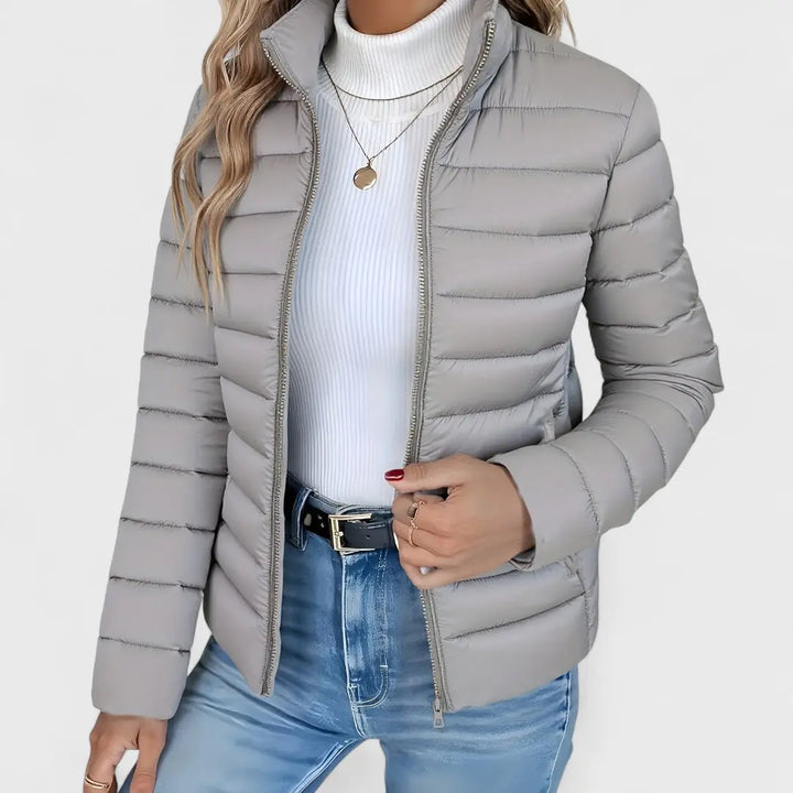 Ashley | Women Quilted Zip Front Puffer Jacket Luvy Boutique