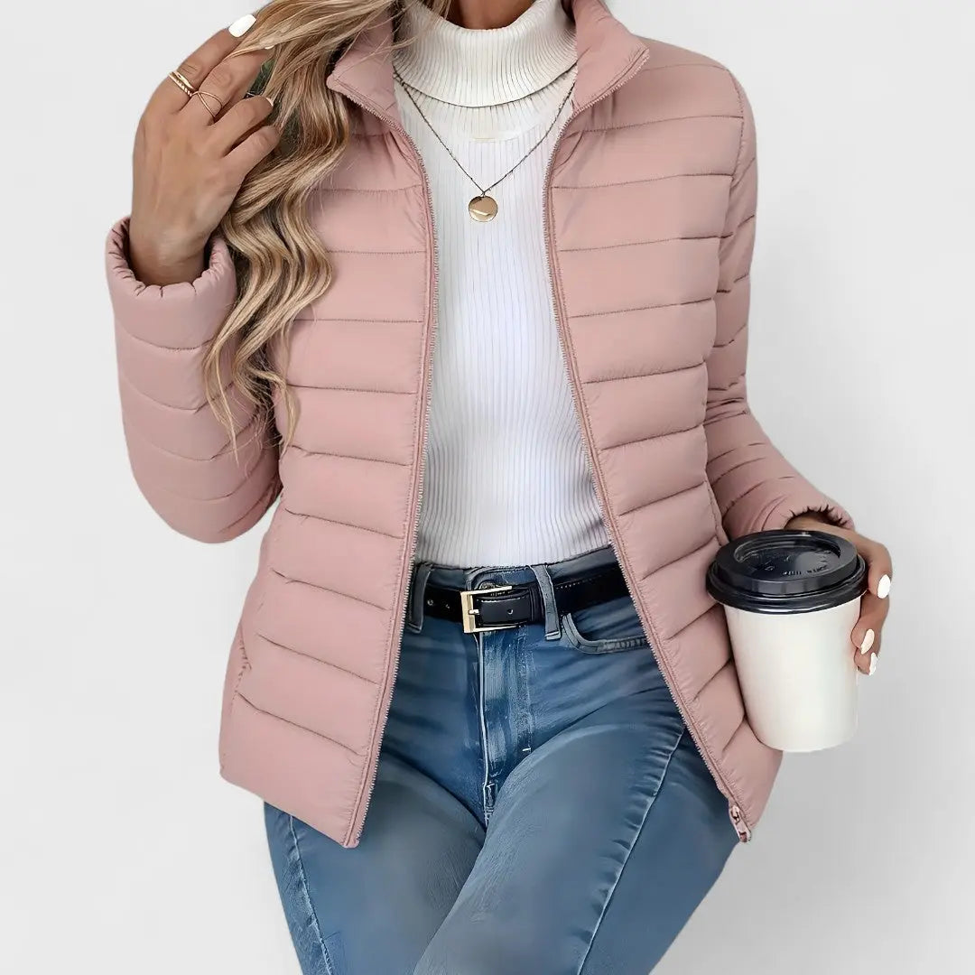 Ashley | Women Quilted Zip Front Puffer Jacket Luvy Boutique