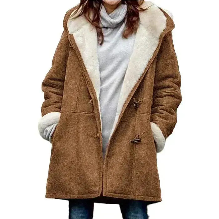 Amelia | Fleece-Lined Hooded Coat Luvy Boutique