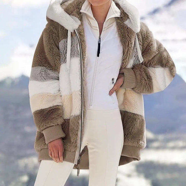 KAREN | Fluffy Warm Oversized Hoodie Coat Luvy Boutique