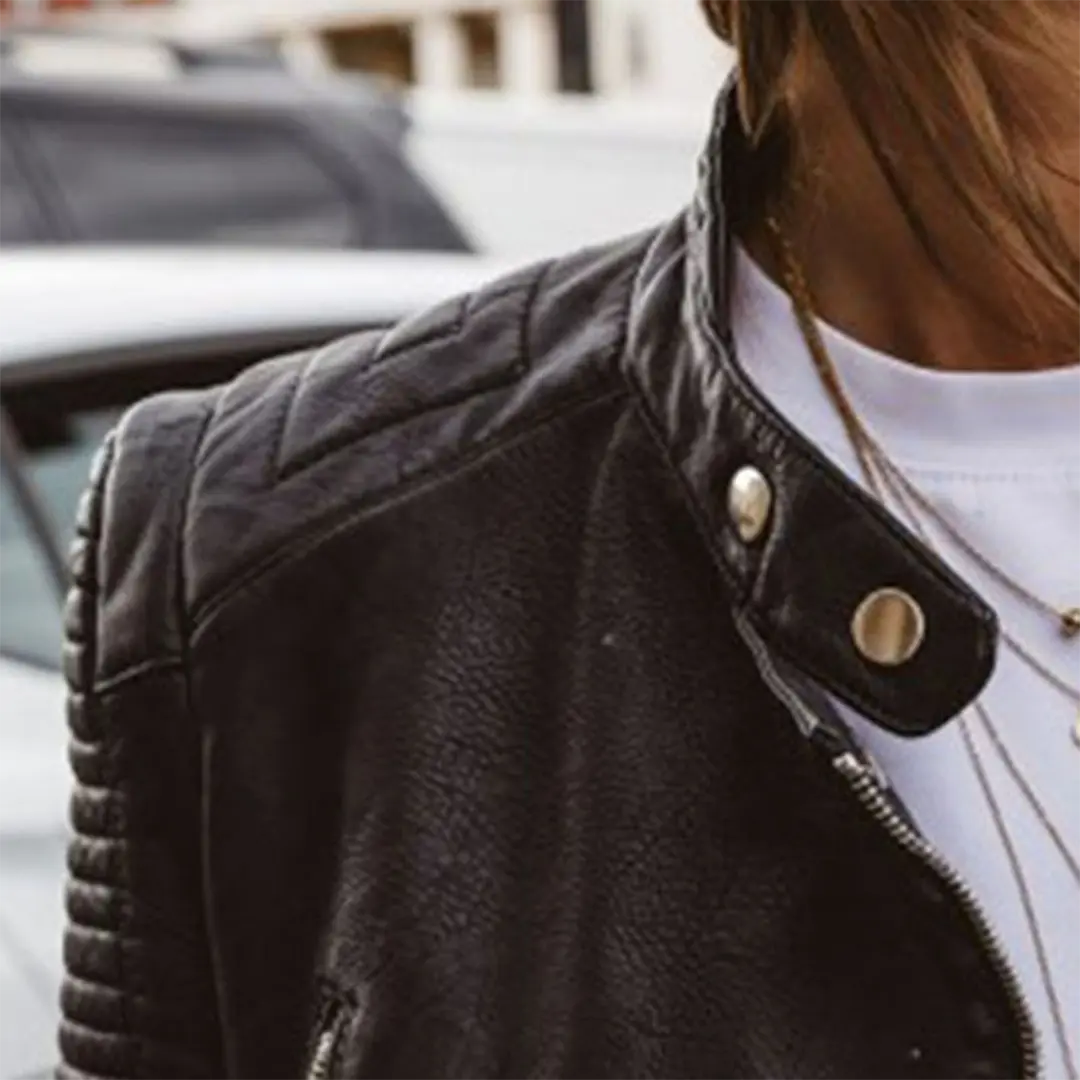 Rose | Stylish Biker Leather Jacket Luvy Boutique