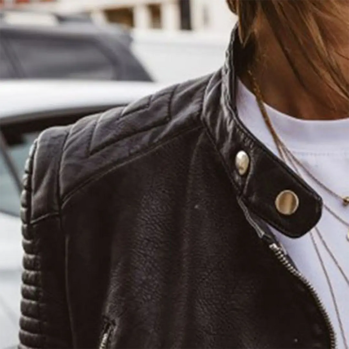 Rose | Stylish Biker Leather Jacket Luvy Boutique