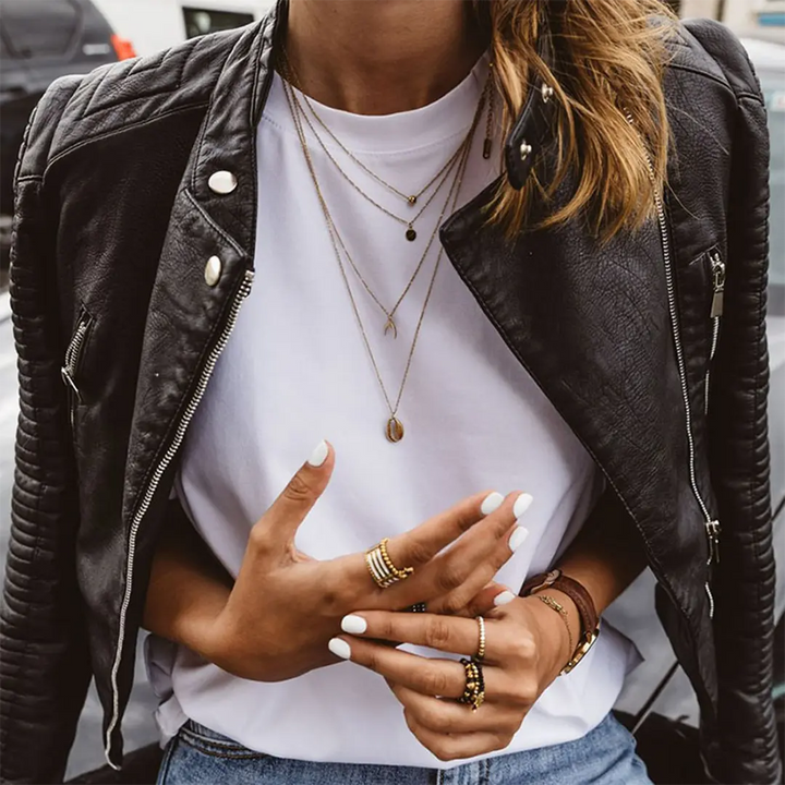 Rose | Stylish Biker Leather Jacket Luvy Boutique