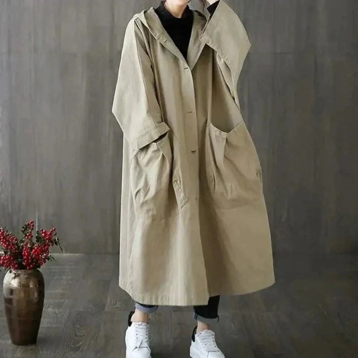 Brunette | Women's Trench Coat Luvy Boutique