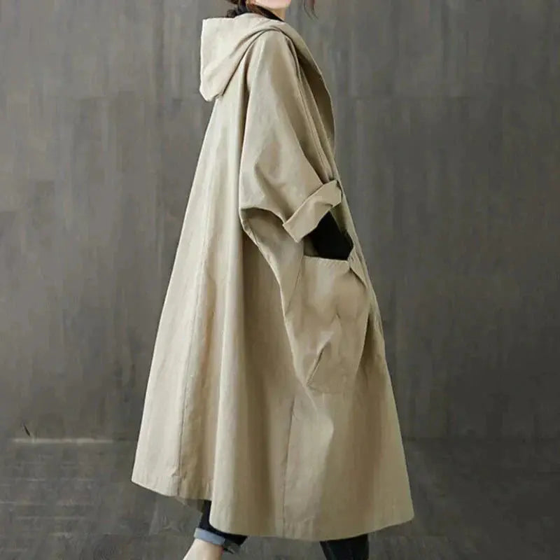 Brunette | Women's Trench Coat Luvy Boutique