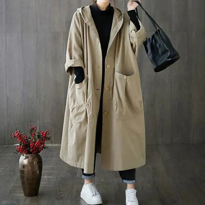 Brunette | Women's Trench Coat Luvy Boutique