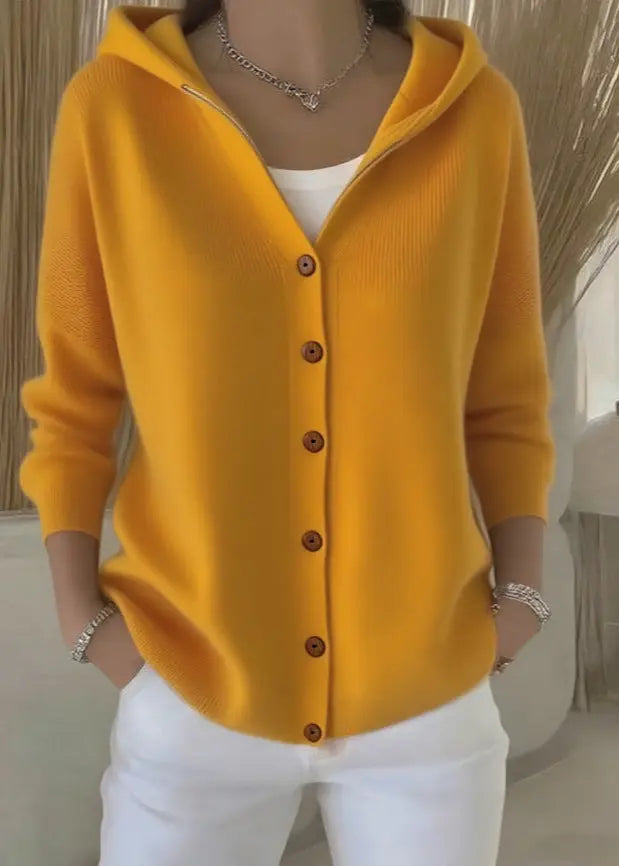 Abigail | Women Hooded Button Front Cardigan Luvy Boutique