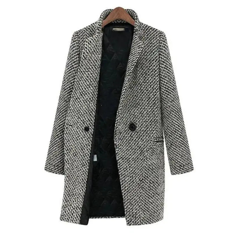 Klara Elegant Long Coat Luvy Boutique