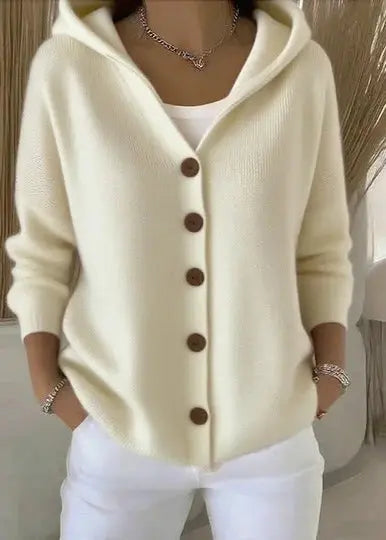 Abigail | Women Hooded Button Front Cardigan Luvy Boutique