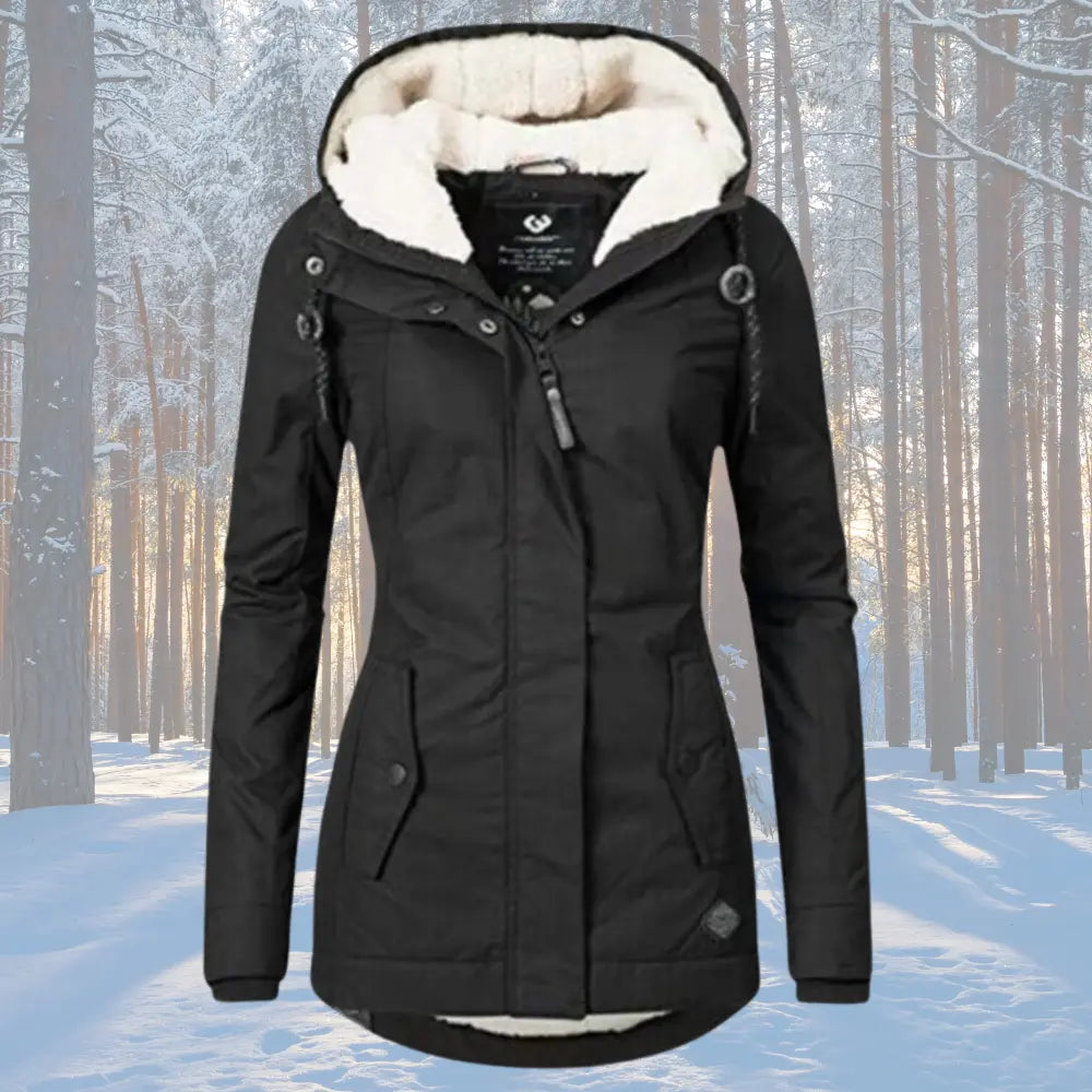 Naomi | Fleece Lined Hooded Parka Jacket Luvy Boutique