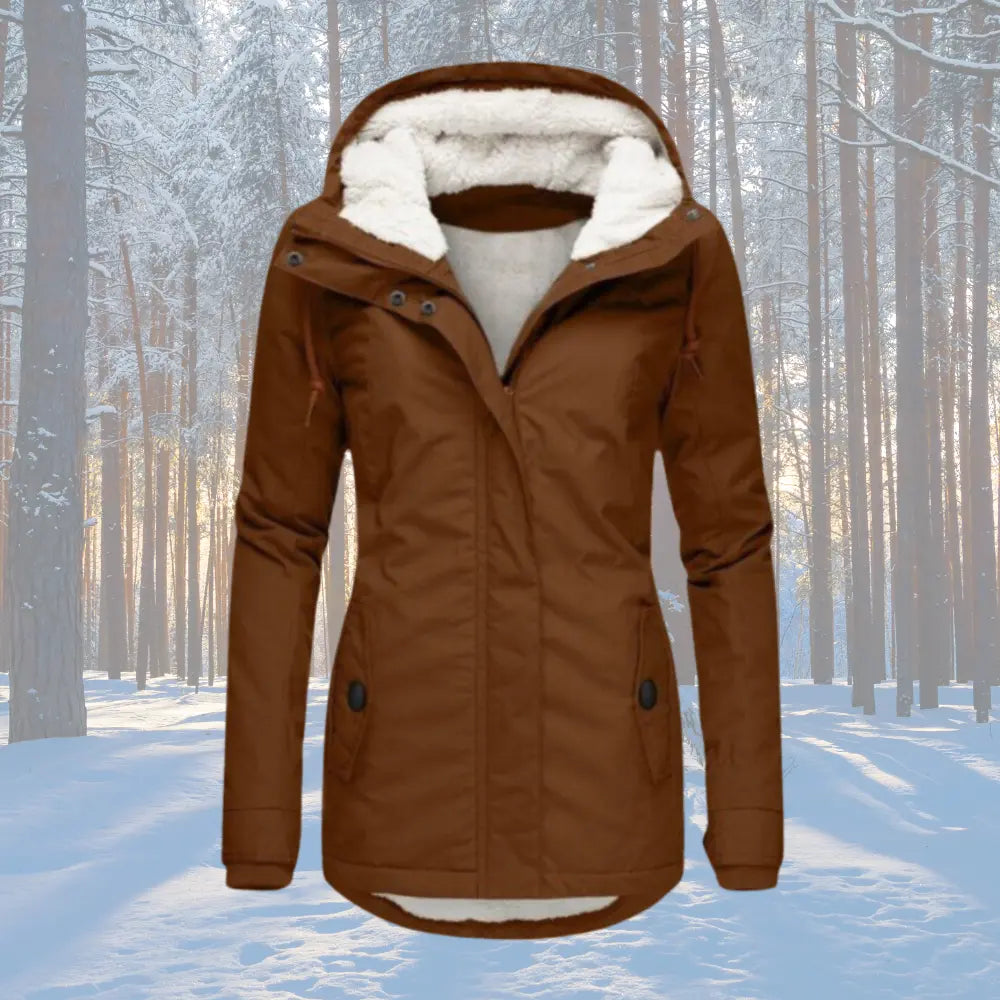 Naomi | Fleece Lined Hooded Parka Jacket Luvy Boutique