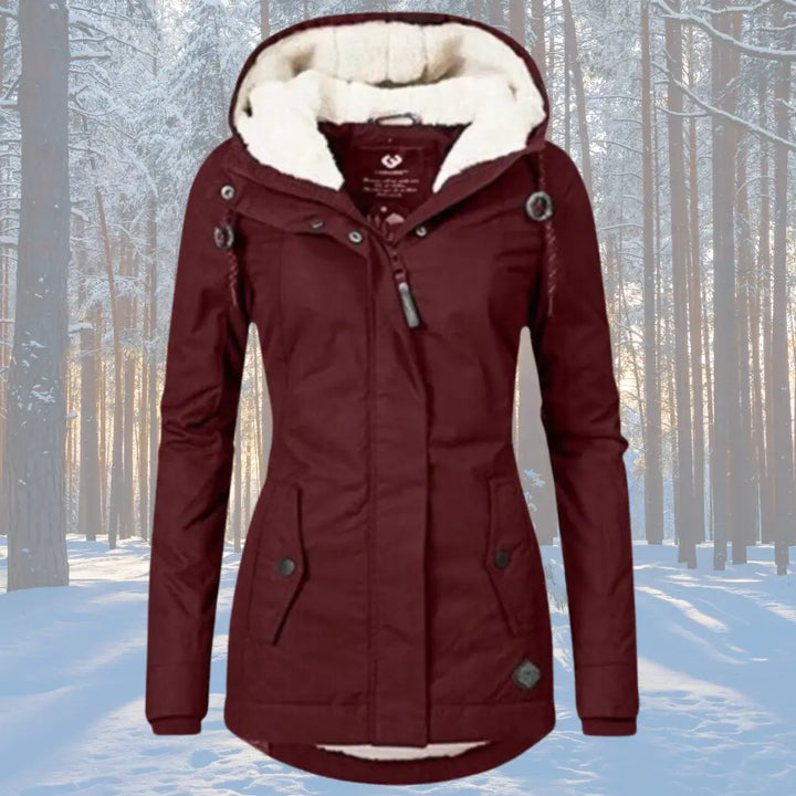 Naomi | Fleece Lined Hooded Parka Jacket Luvy Boutique