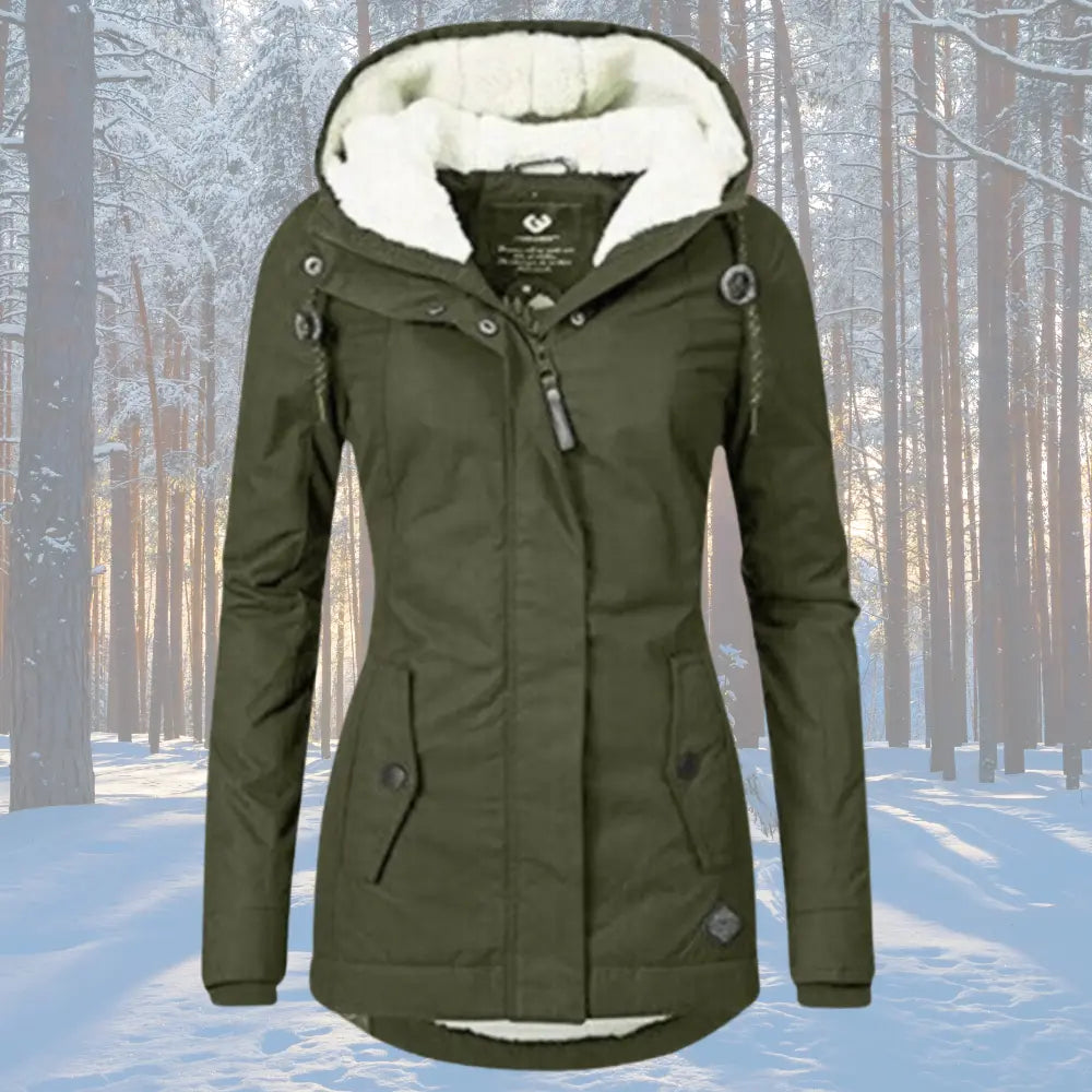 Naomi | Fleece Lined Hooded Parka Jacket Luvy Boutique