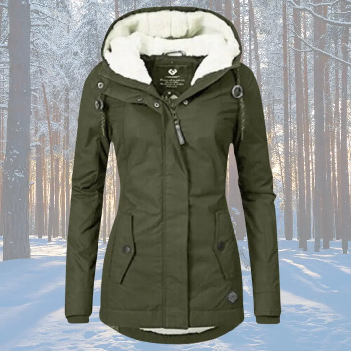 Naomi | Fleece Lined Hooded Parka Jacket Luvy Boutique
