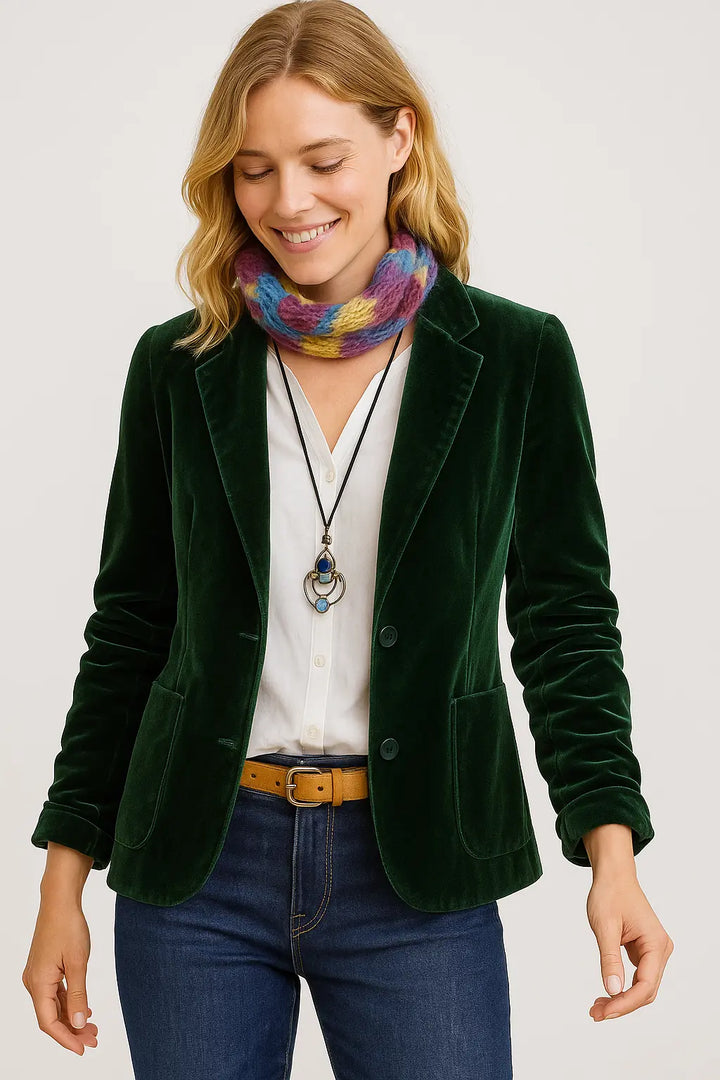 Sioba Velvet Slim-Fit Blazer Luvy Boutique