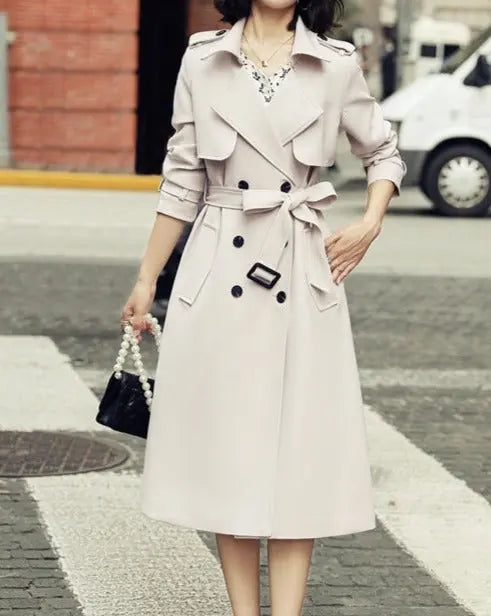Wilfreda | Trench Coat with Double Breasted Button Placket Luvy Boutique