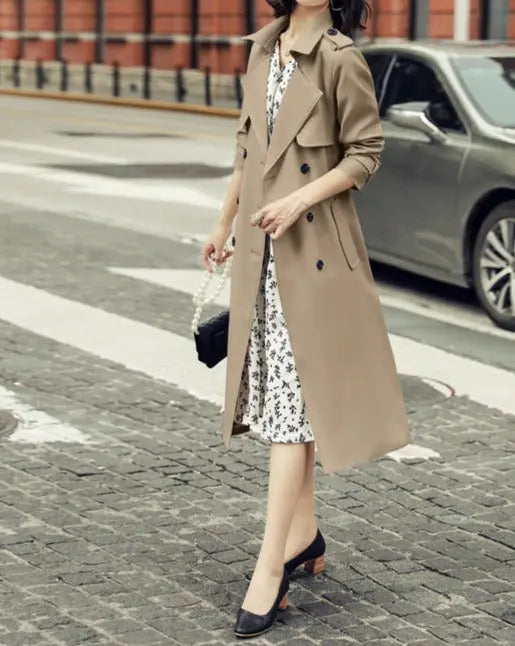 Wilfreda | Trench Coat with Double Breasted Button Placket Luvy Boutique